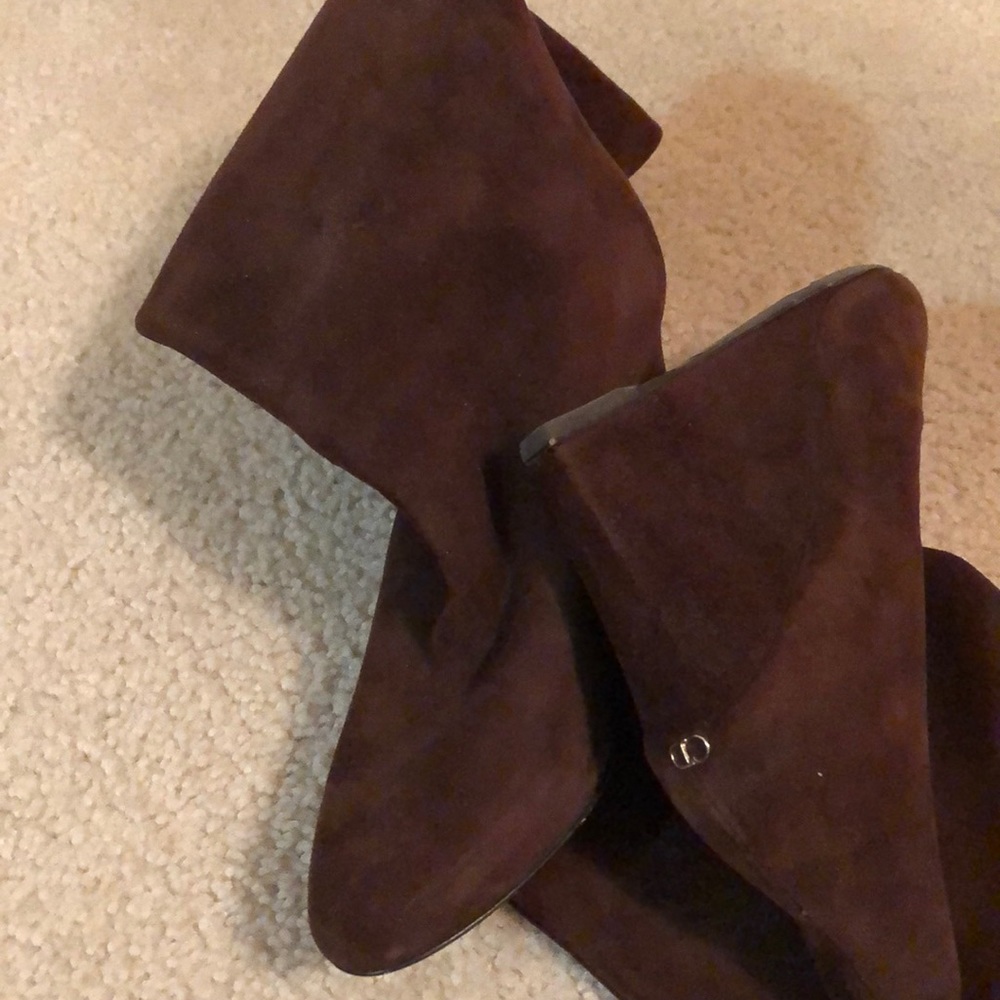 Christian Dior suede wedge boots.